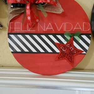 Chritmas Wood Door Sign